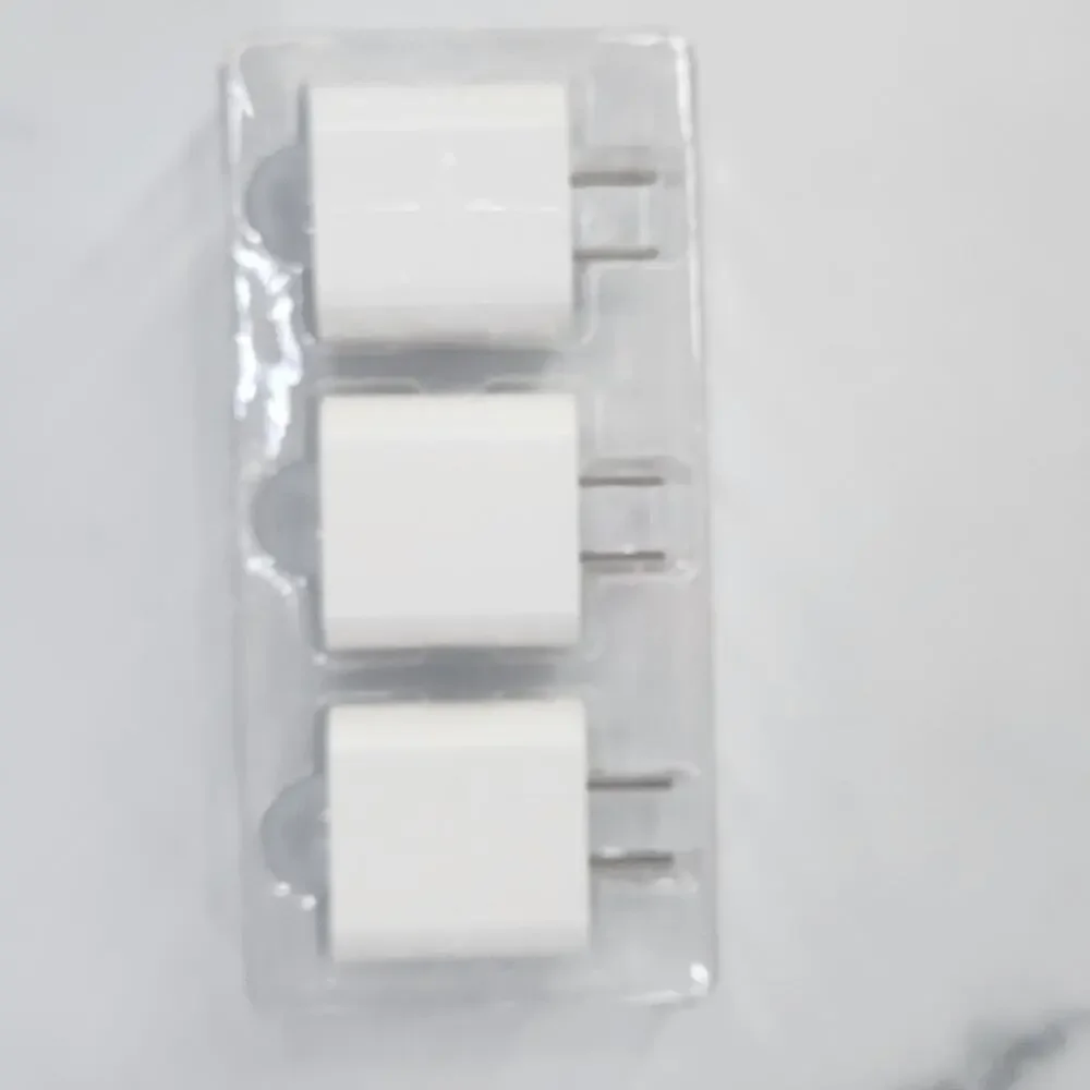 Box of 3 Wall Charger Blocks, High-Speed USB-C Square ONLY - NO CORDS